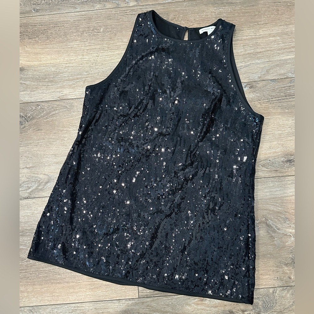 Banana Republic Black Sequin Tank, Size 2